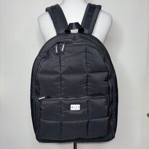 Wilo The Label Black Quilted Puffer Backpack Wilo Travel